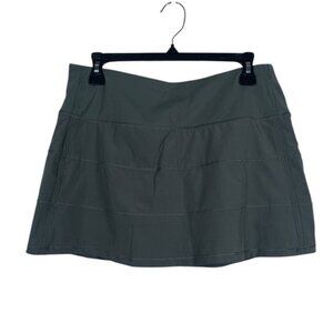 Crazy Yoga Olive Green Athletic Gym Skort Biker Shorts Size Med EUC #0362-DS